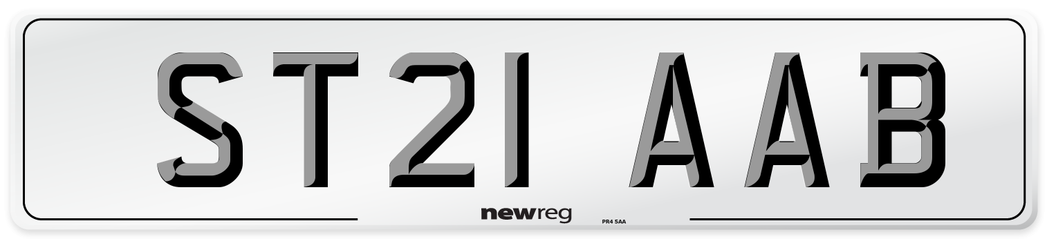 ST21 AAB Number Plate from New Reg